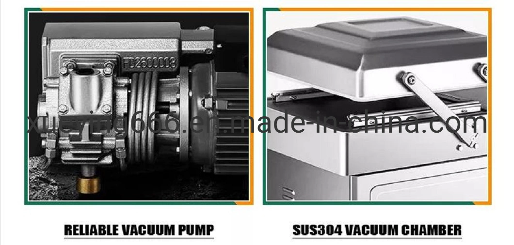 Commercial Double Chamber- Vacuum Packaging Machine for Food Vegetable Seeds Powder Liquid Granule Bag Food Packing