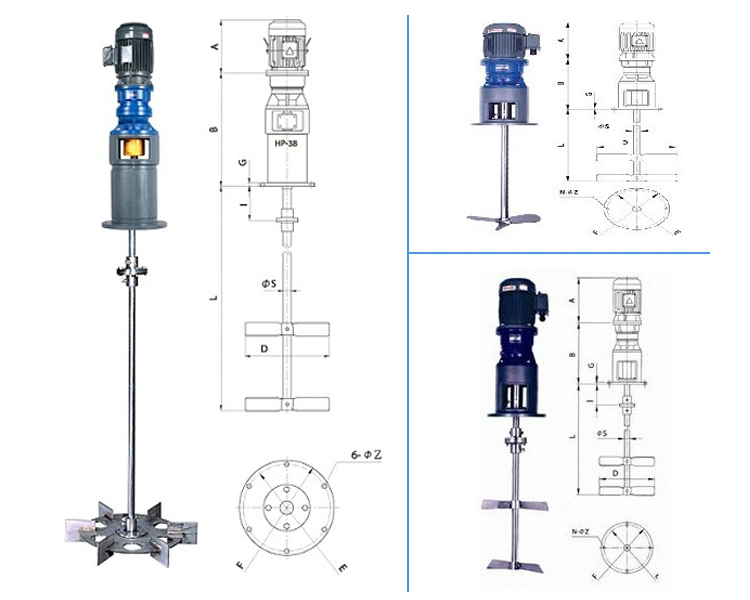 Mini Chemical Electric Liquid Washing Asphalt Liquid Mixer Agitator