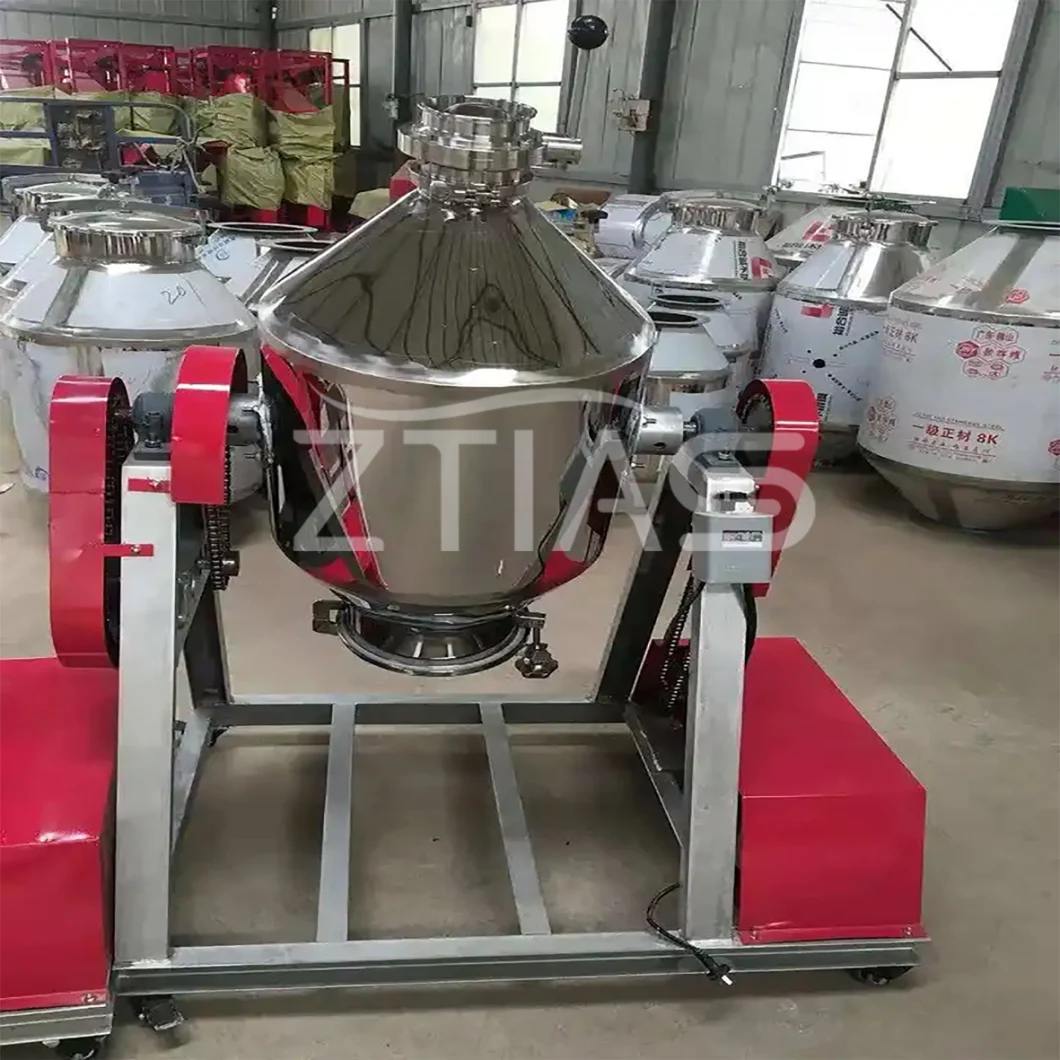 Hot Sale Industrial Stainless Steel 2D Rotary Drum Batch Mixer for Dry Powder Granule New