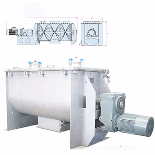 Гранулы из вторичного материала ПВХ, горизонтальный сушильный смеситель, гранулы порошка можно перемешивать.